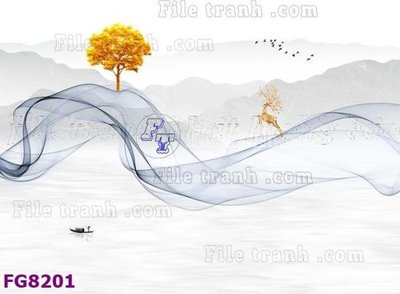 File tranh in trần File gốc in đá cẩm thạch hiện đại FG8201 (ảnh gốc siêu nét)