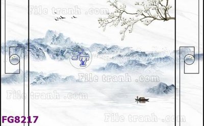 File in mica File gốc in đá cẩm thạch hiện đại FG8217 (bản gốc) làm vách ngăn