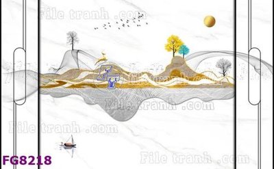File tranh quảng cáo File gốc in đá cẩm thạch hiện đại FG8218 (download file gốc)