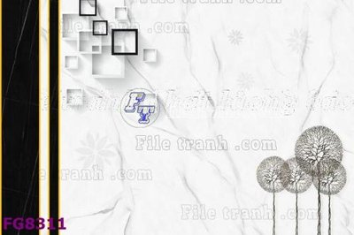File tranh File gốc in đá cẩm thạch hiện đại FG8311 (gốc) phong cách tối giản