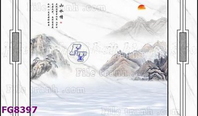 File gốc File gốc in đá cẩm thạch hiện đại FG8397 (in tráng gương) hiện đại