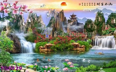 File tranh File gốc in đá cẩm thạch hiện đại FG8429 (bản gốc) treo phòng ăn