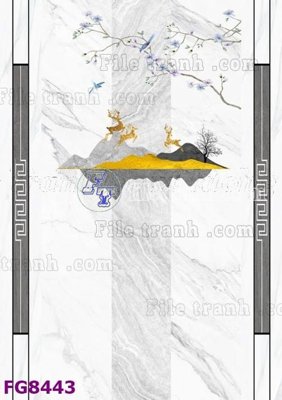 File tranh File gốc in đá cẩm thạch hiện đại FG8443 (ảnh gốc) in trần xuyên sáng