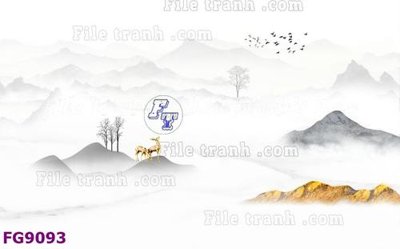 File gốc File in tranh tường hiện đại đẹp FG9093 (in lụa) chi tiết cao