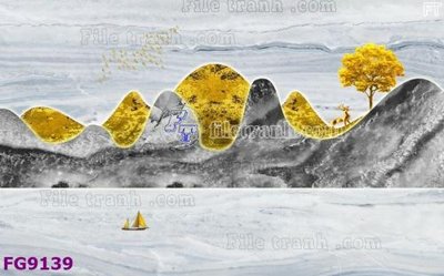 File gốc File in tranh tường hiện đại đẹp FG9139 (cho in ấn) độc quyền