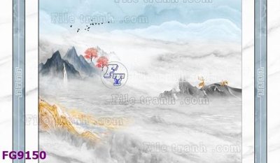 File gốc File in tranh tường hiện đại đẹp FG9150 (phiên bản chuẩn) để in ấn