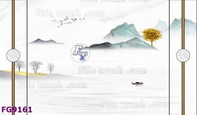 Download file gốc File in tranh tường hiện đại đẹp FG9161 (in lụa) hoa lá