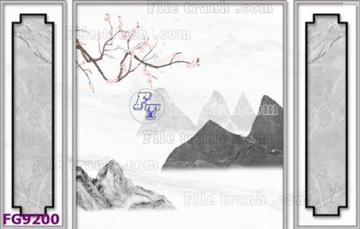 File gốc File in tranh tường hiện đại đẹp FG9200 (in lụa) hoa văn cổ điển