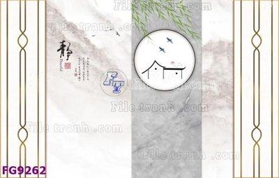 File gốc File in tranh tường hiện đại đẹp FG9262 (in lụa) trang trí tường