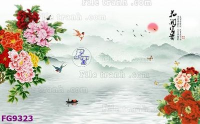 Tải file File in tranh tường hiện đại đẹp FG9323 (gốc) in trên mọi chất liệu