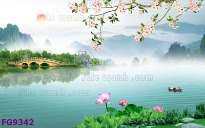 Download file File in tranh tường hiện đại đẹp FG9342 (gốc) in mica bàn thờ