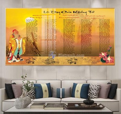 File gốc File tranh lời dậy của khổng tử FKT206 (chủ đề hiện đại) trang trí