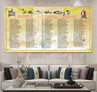 File in trần File tranh lời dậy của khổng tử FKT207 (bản gốc) hoa văn