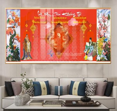 File in ấn cao cấp File tranh lời dậy của khổng tử FKT212 (file gốc)