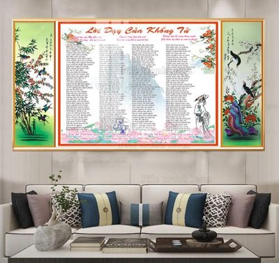 File gốc File tranh lời dậy của khổng tử FKT220 (trang trí) phòng ngủ