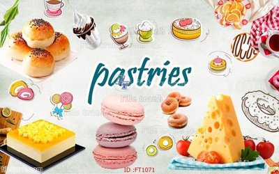 File gốc File psd tường quán cà phê FT1071 (trang trí) phòng trẻ em