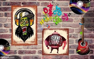 File tranh in tráng gương File psd tường quán cà phê FT1087 (siêu nét)