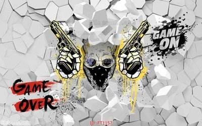 File tranh File psd tường quán cà phê FT1157 (gốc) chủ đề động vật