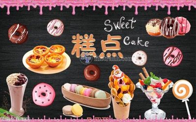 File tranh in trần 3D File psd tường quán cà phê FT1279 (ảnh gốc)