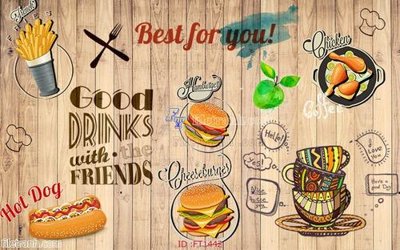 Tải file gốc File psd tường quán cà phê FT1442 (bản PSD) còn layer