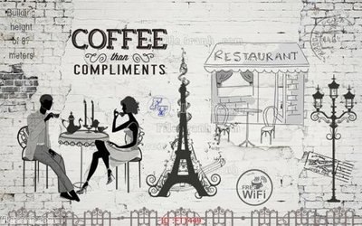 Tải file gốc File psd tường quán cà phê FT1449 (bản PSD) gốc