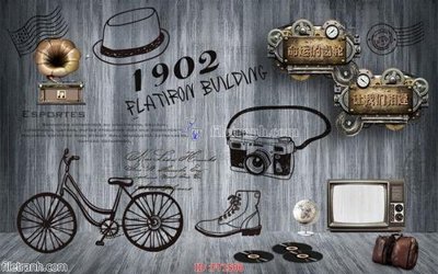 File tranh gốc File psd tường quán cà phê FT1506 (bản quyền) độc đáo