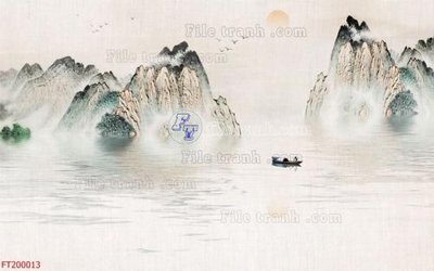 File in trần File in tranh tường 3D FT200013 (bản gốc) đại dương