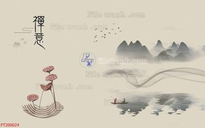 File in trần File in tranh tường 3D FT200024 (bản gốc) 5D