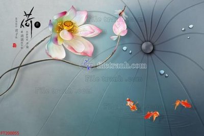 File tranh File in tranh tường 3D FT200055 (bản gốc) treo phòng ăn