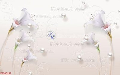 File tranh File in tranh tường 3D FT200137 (gốc) chủ đề tĩnh vật