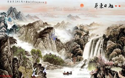 File gốc File in tranh tường 3D FT200304 (PNG) nền trong suốt