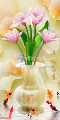 File tranh File in tranh tường 3D FT200473 (bản gốc) in lụa dán tường