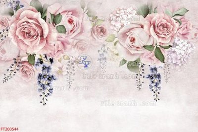 Ảnh gốc File in tranh tường 3D FT200544 (nét căng) in mica