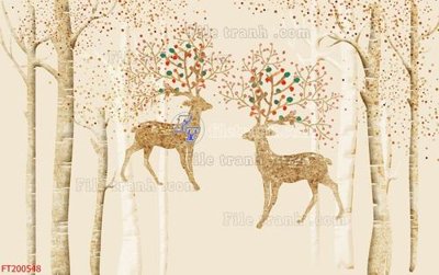 Download file gốc File in tranh tường 3D FT200548 (in lụa) tranh 3D