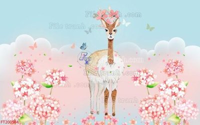 File tranh File in tranh tường 3D FT200564 (gốc) chủ đề thiên nhiên