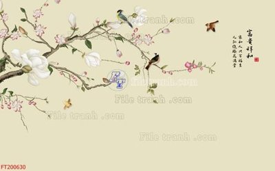 File gốc File in tranh tường 3D FT200630 (in lụa) họa tiết 3D