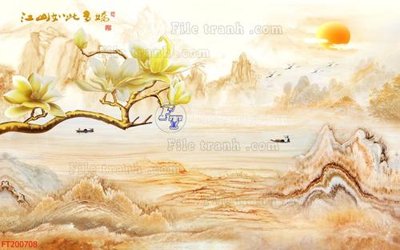 File in mica File in tranh tường 3D FT200708 (bản gốc) làm vách ngăn