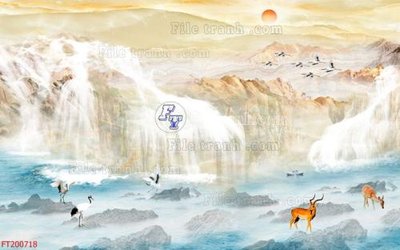 File gốc File in tranh tường 3D FT200718 (in mica) cắt laser