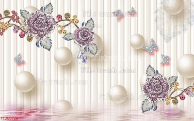 File gốc File in tranh tường 3D FT200728 (in lụa) trang trí tường