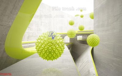 File gốc File in tranh tường 3D FT200756 (in lụa) họa tiết 3D