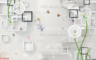 File PSD File in tranh tường 3D FT200768 (gốc) cho designer