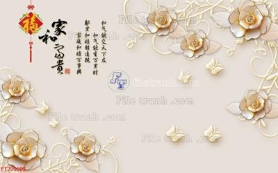 File tranh File in tranh tường 3D FT200802 (gốc) in backlit film