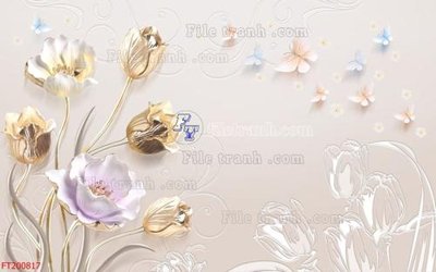 File gốc in mica File in tranh tường 3D FT200817 chất lượng