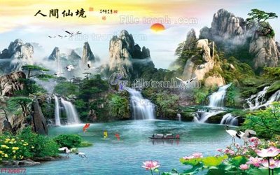 Download file tranh File in tranh tường 3D FT200877 (file gốc PSD)