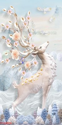 File ảnh gốc File in tranh tường 3D FT200978 không vỡ nét