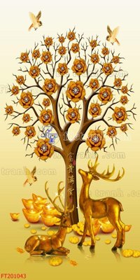 File tranh gốc PSD File in tranh tường 3D FT201043 còn nguyên layer