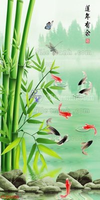 File in trần File in tranh tường 3D FT201058 (file gốc) phong thủy
