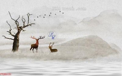 File gốc File in tranh tường 3D FT201131 (trang trí) cho phòng khách