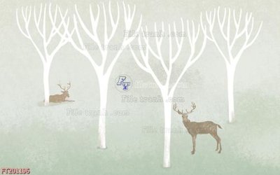 File tranh File in tranh tường 3D FT201196 (gốc) phong cách tối giản