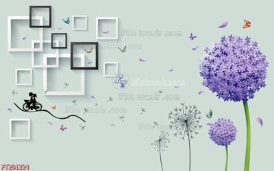 File in ấn File in tranh tường 3D FT201224 (bản gốc) sắc nét